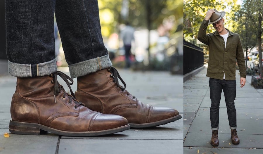 Thursday terracotta captain boots chore coat