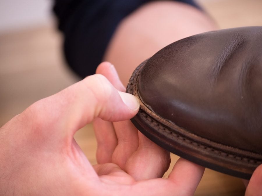 stitched sole boots