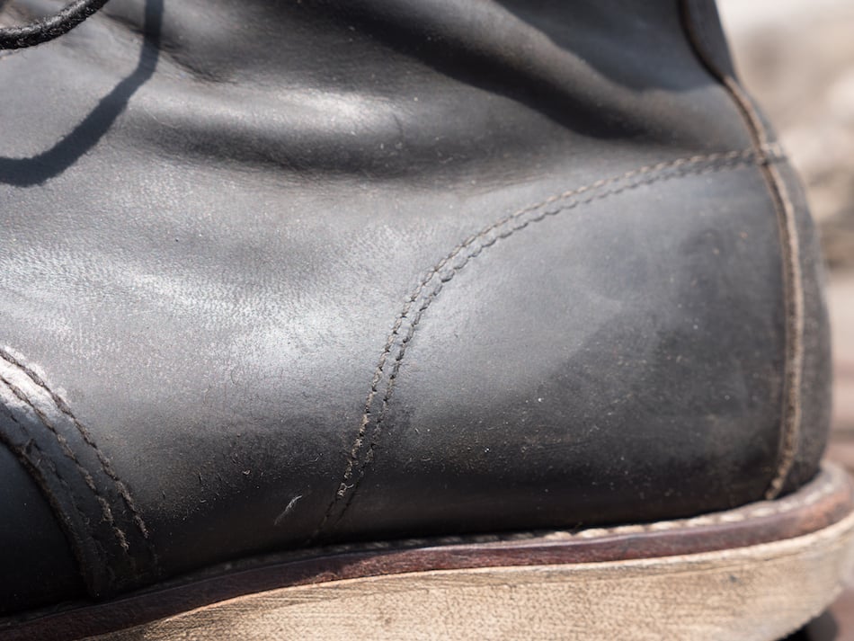 Red Wing moc toe counter