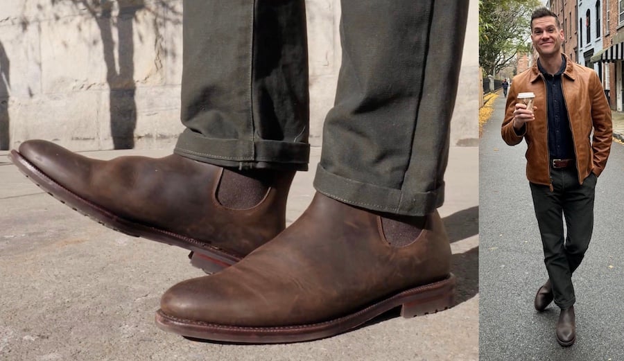 Meermin waxy chelsea boots