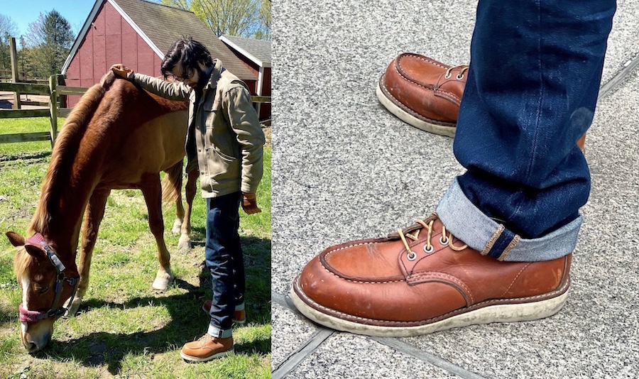 Red wing 875 moc toe boot