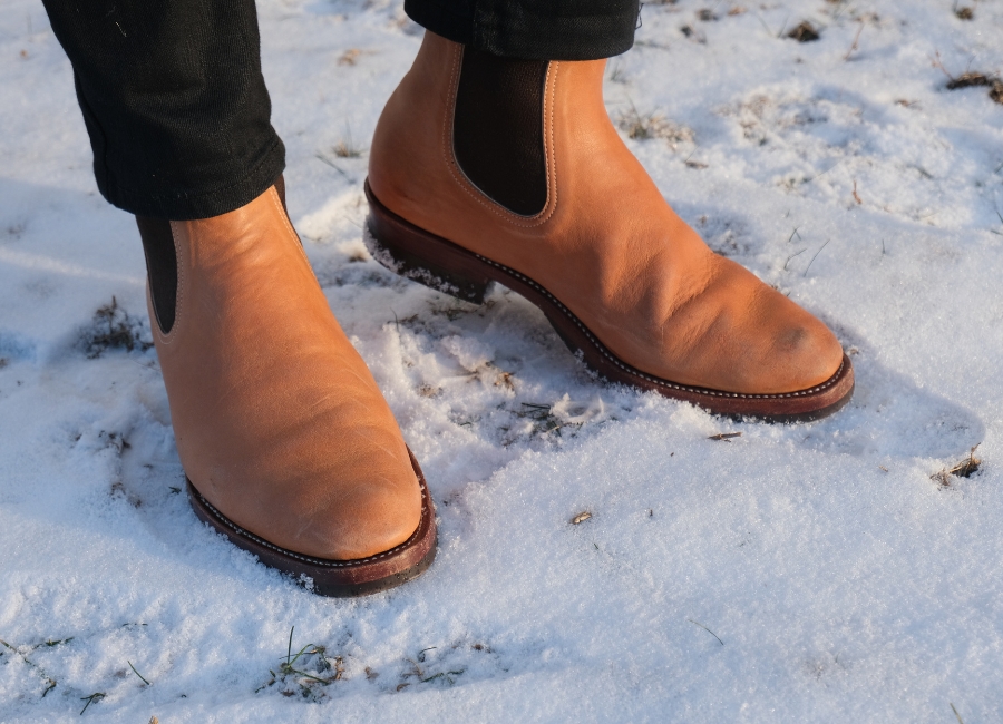 Kangaroo leather boots