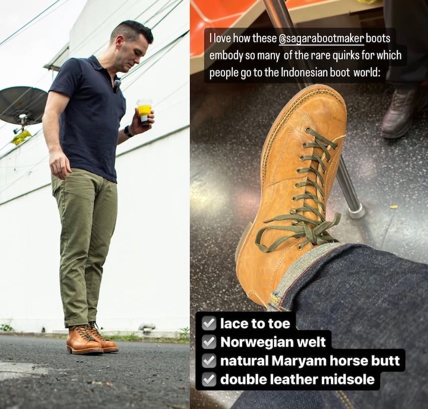 why indonesian boots sagara