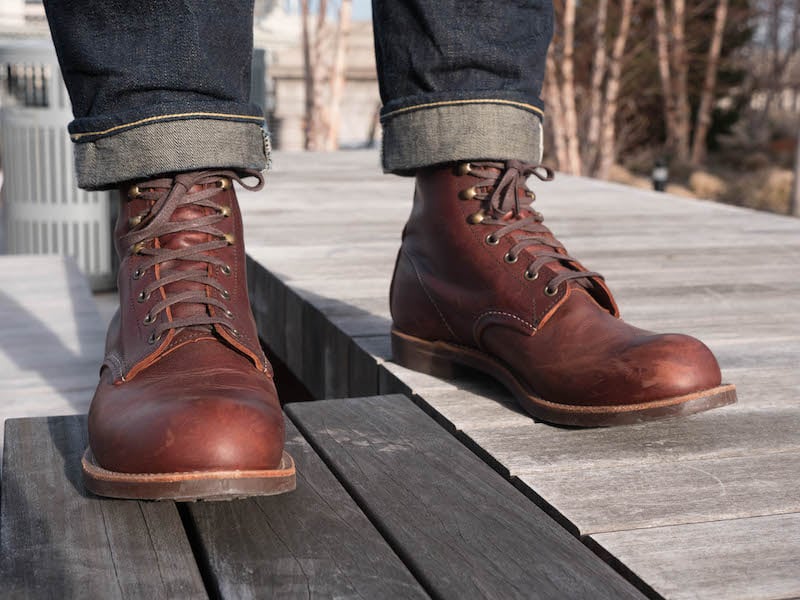 red wing boots with suit