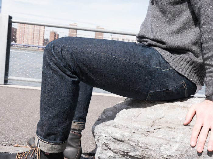 studio dartisan denim sitting