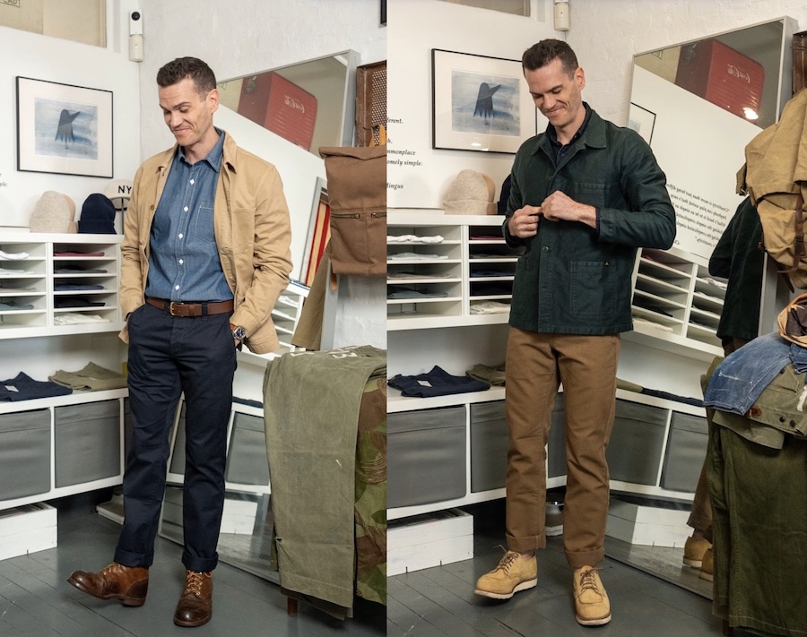 Red wing boots and chore coats