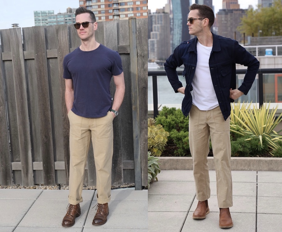 Red wing boots fatigues tshirt