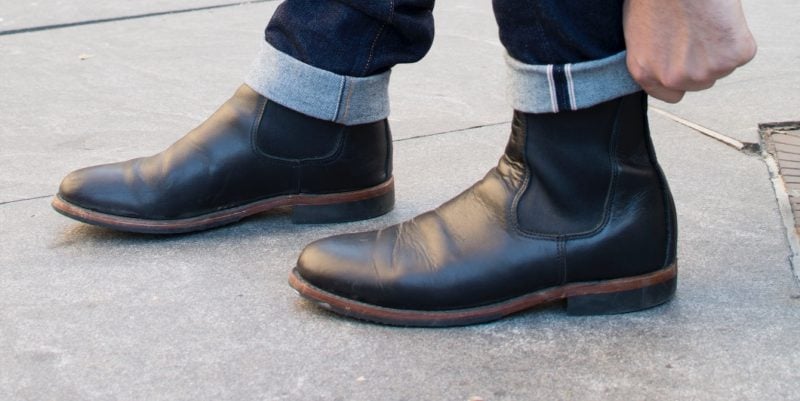 red bottom chelsea boots