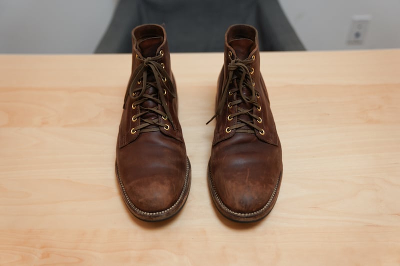 Review: Cobbler's Choice Leather Conditioner on Viberg Boots 