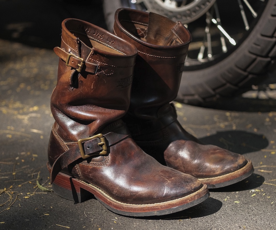 Maryam horsebutt leather boots stitchdown patina