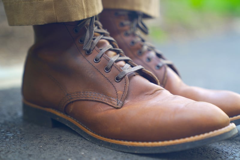 Red wing merchant boot street