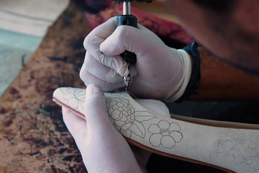 Tattooing shoes personalize
