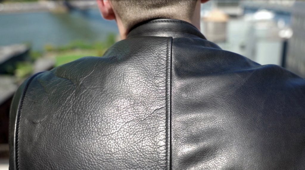 schott cafe racer leather jacket grain