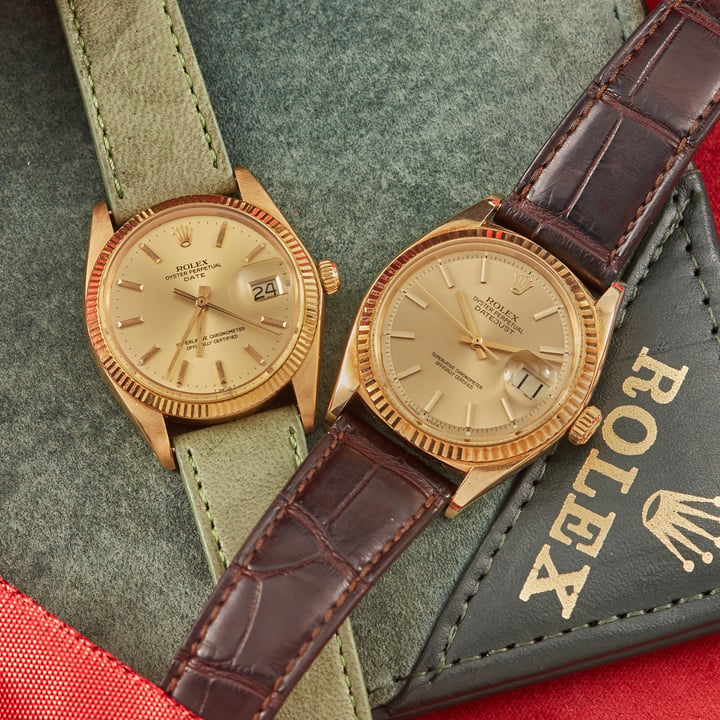 Gold watch hotsell with leather strap