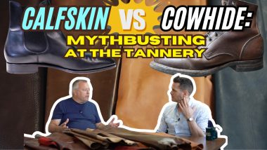 Calfskin vs cowhide leather
