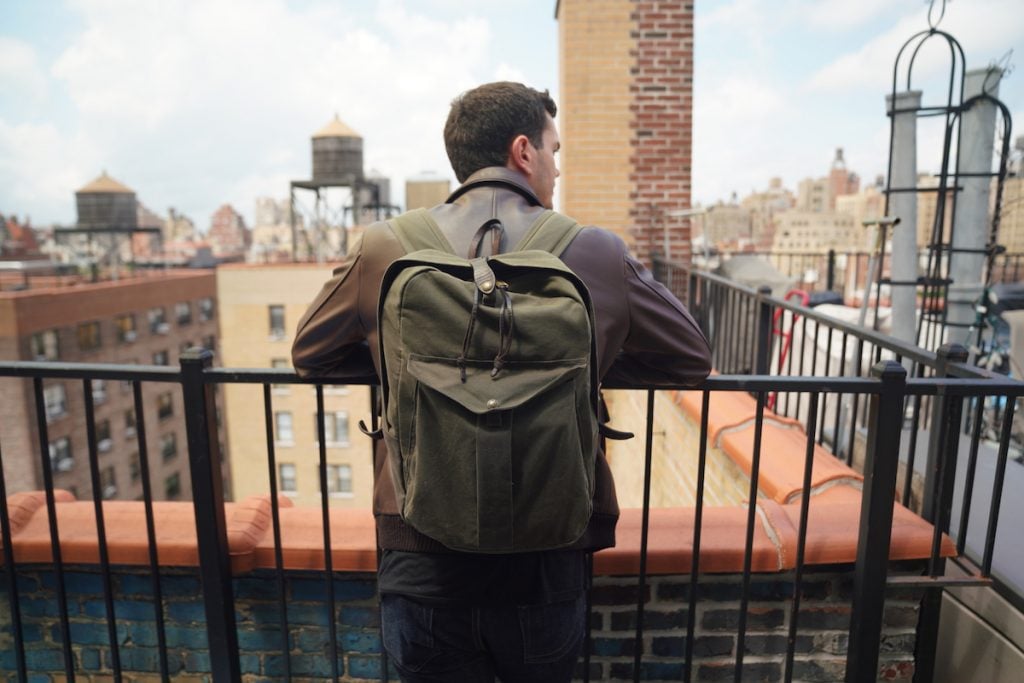 filson journeyman backpack brown jacket