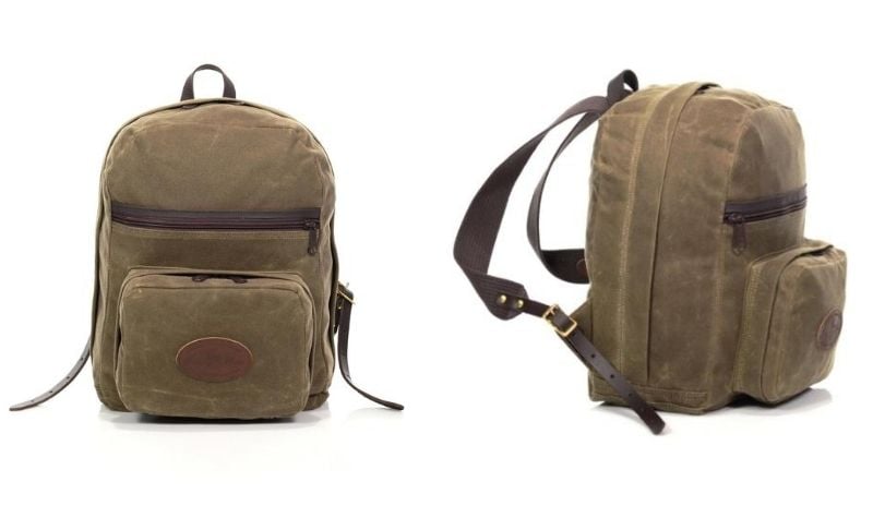 FH Canvas Backpack Vintage Backpack Black Daypack for Men Women Laptop  Travel Rucksack