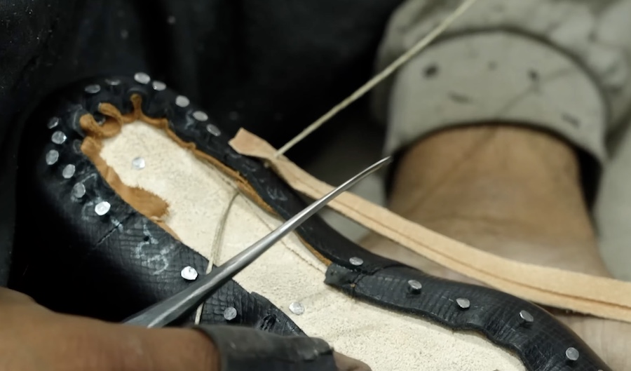 Hand welting boots