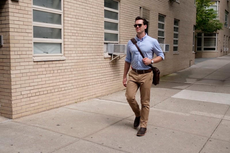 Khaki pants cheap with chelsea boots