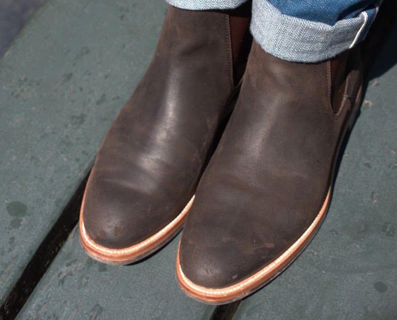 grant stone chelsea boot top view