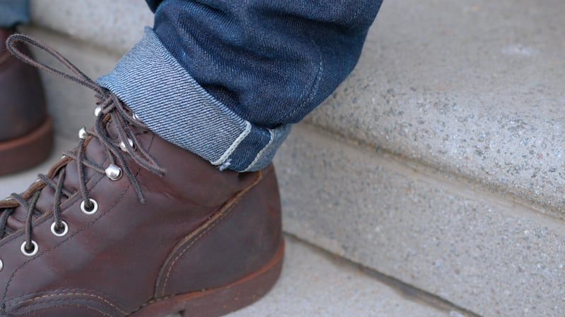 Brave Star selvedge jeans with boots