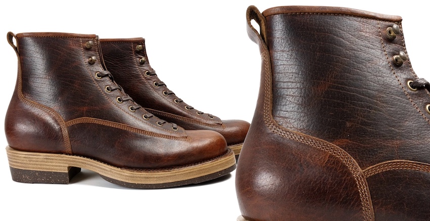 Caswell bison leather carver boot