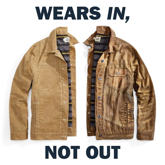 mens waxed trucker jacket