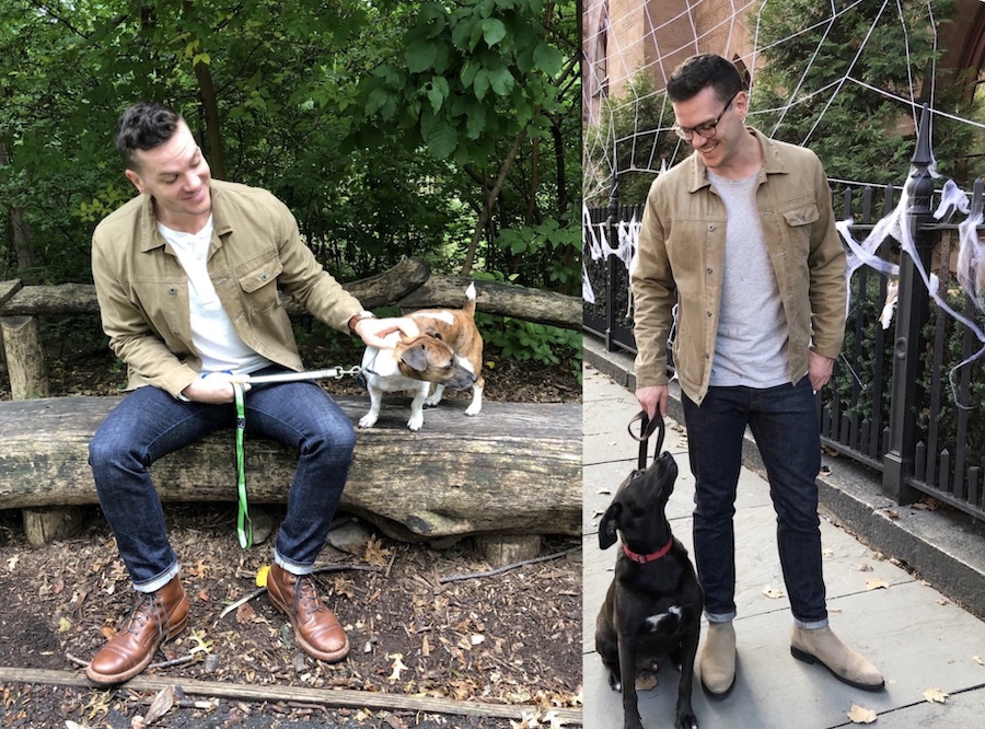 Flint tinder waxed trucker jacket boots