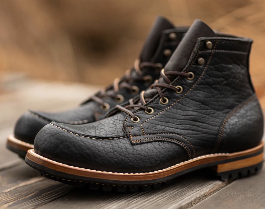 Truman boots shrunken bison leather law tanning