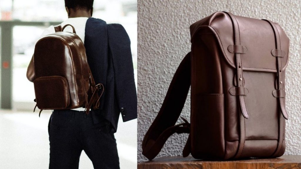 yukon leather backpack