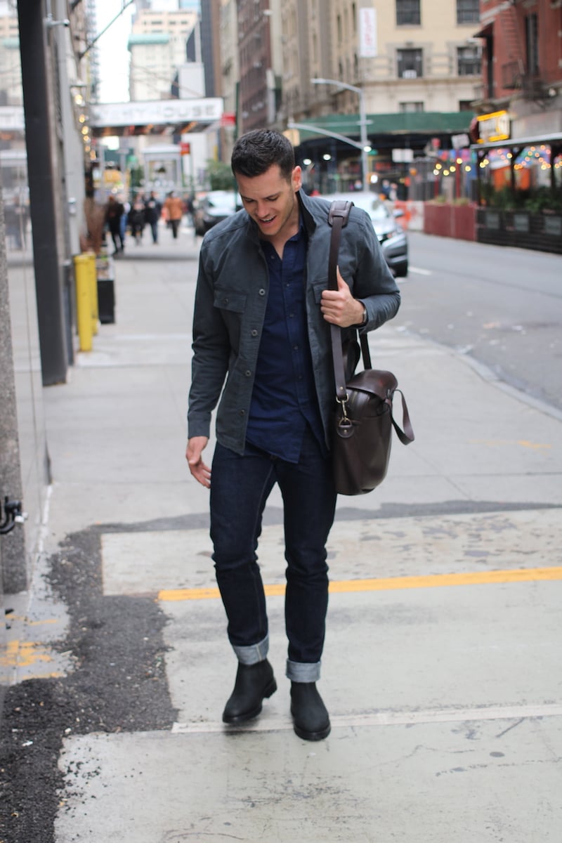 chelsea boots on feet