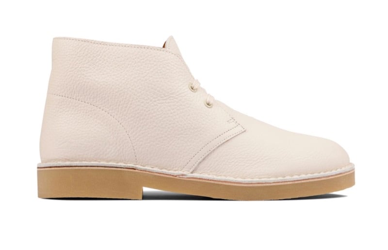 white clarks desert boot