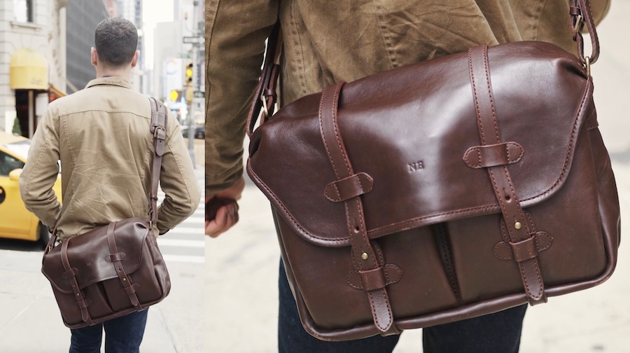 Cravar leather messenger bag