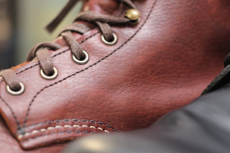 Keep adding layers of conditioner or what. Cleaned up my boots with some  cheap white kiwi saddle soap followed by some Chamberlain's leather milk.  The toe box is still looking light in