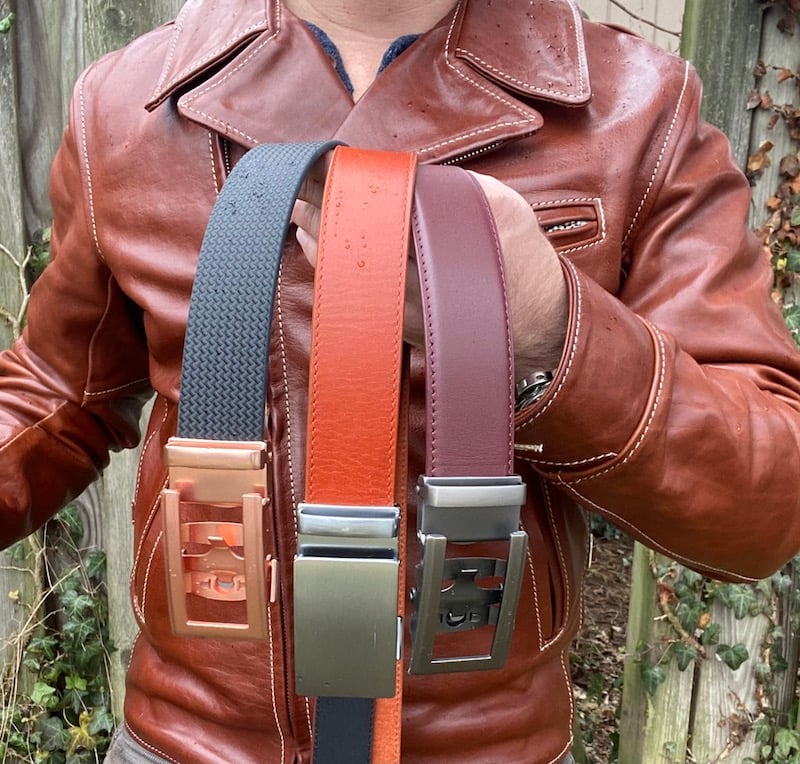 Belts Without Holes. Anson Belt & Buckle offers micro-adjustable