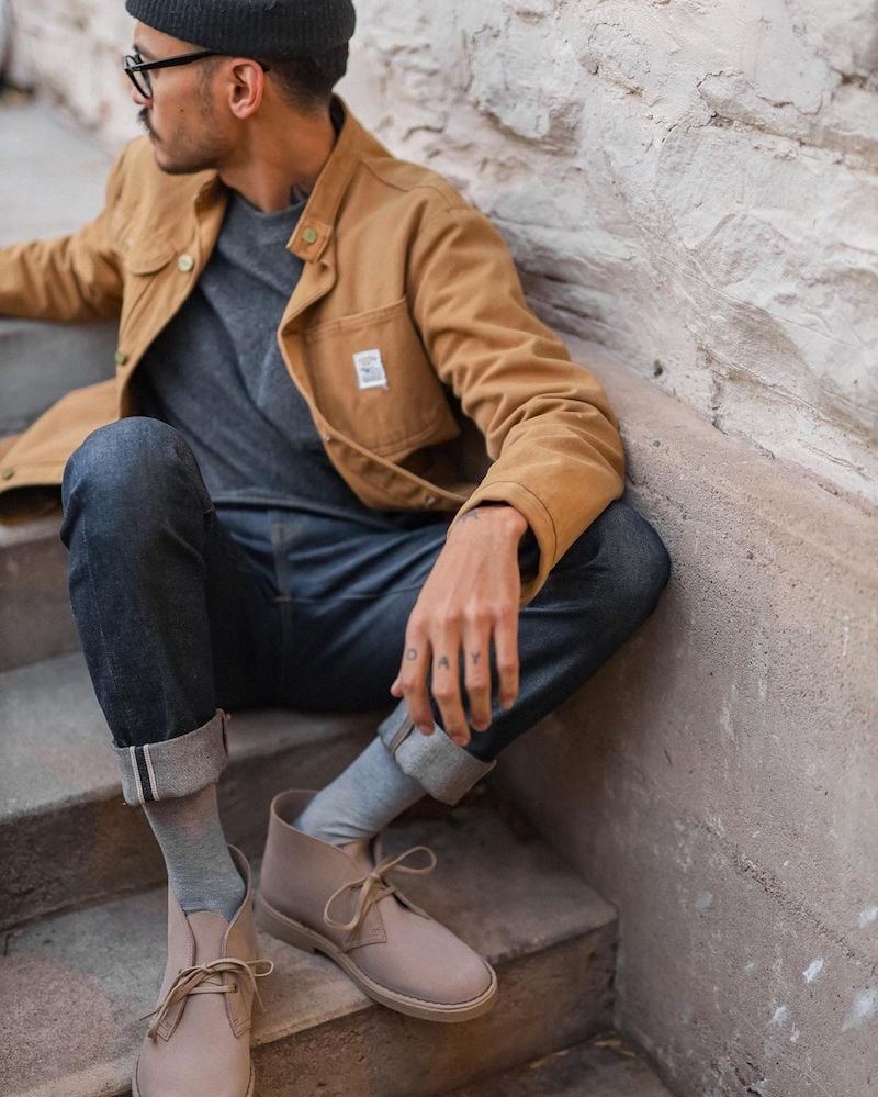 Clarks beige shop desert boots