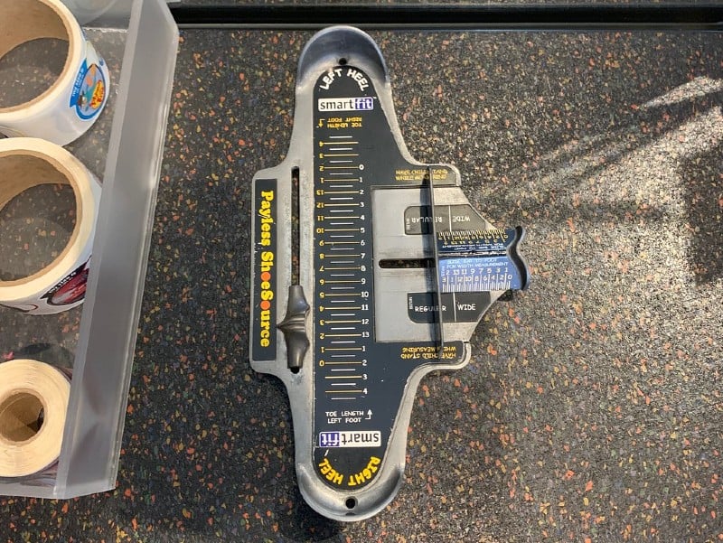 Brannock Device for Measuring your foot
