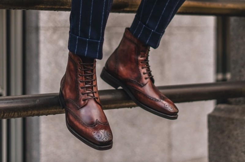 mens dress boots cap toe