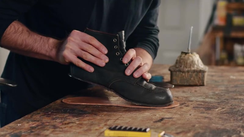 Red Wing Resole Attaching Leather Mid Sole