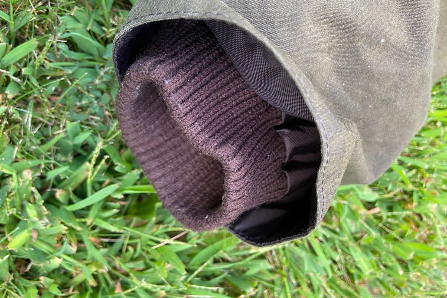 Barbour bedale waxed canvas jacket sleeves