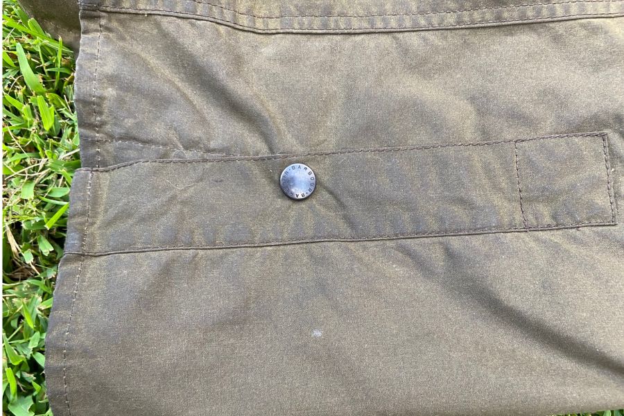 Barbour bedale waxed canvas jacket snaps