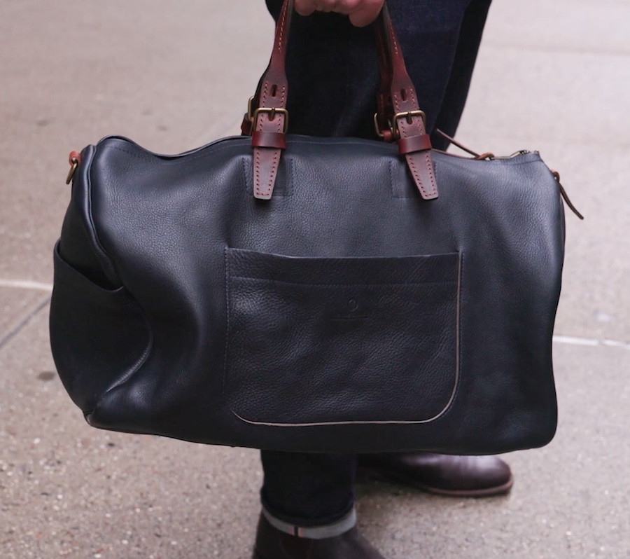 Bleu de chauffe hobo travel bag leather