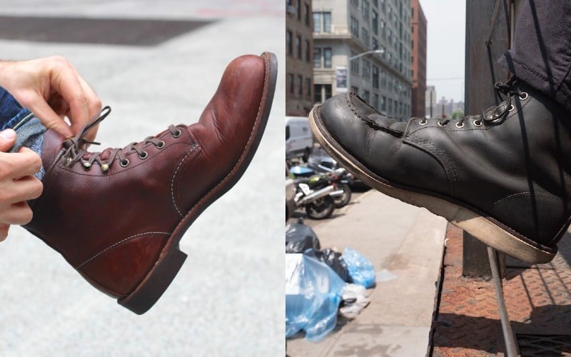 Leather cap toe on sale boots