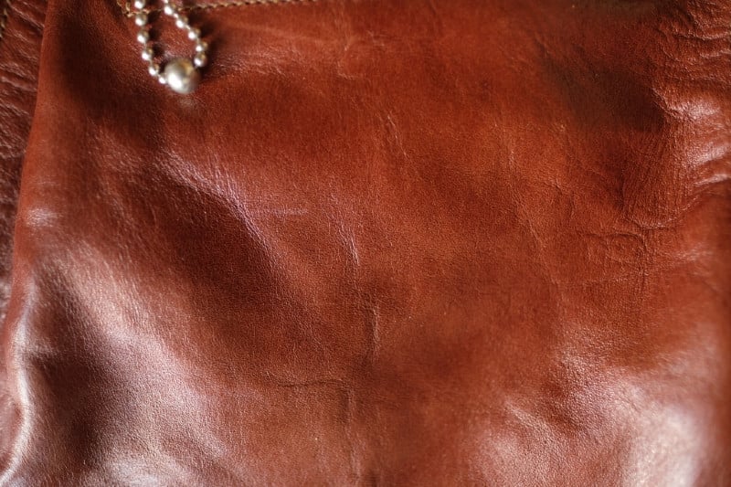 Shinki Leather Close Up, Lovely Sheen and Grain Pattern