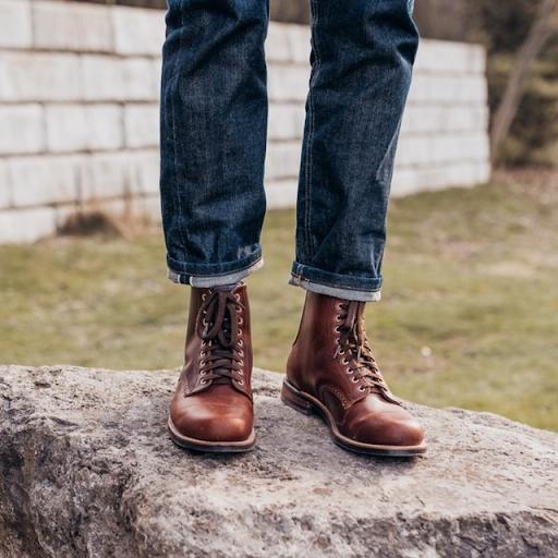 canada west moorby boots on feet