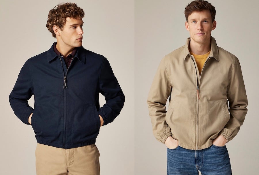 J crew harrington jacket cotton twill