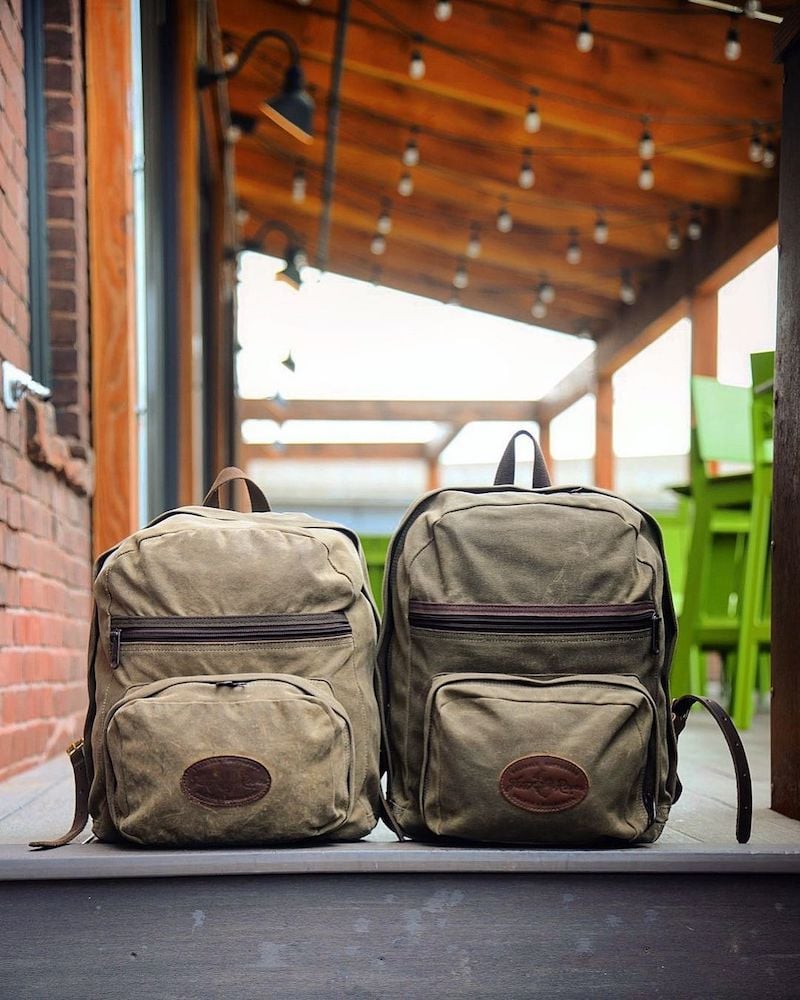 Slate Blue Wax Canvas Backpack 2.0