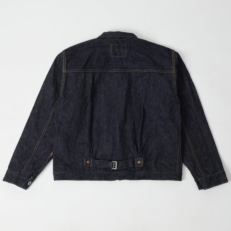 Pleated back 2024 denim jacket