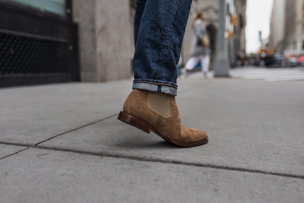 R.M.Williams Comfort Craftsman Suede Chelsea Boots - Men - Brown Suede Shoes - UK 11