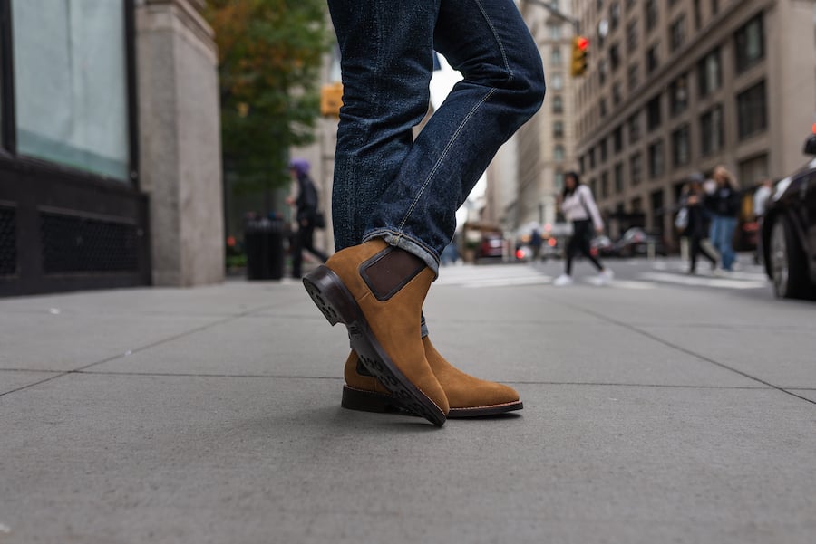 Men's Duke Chelsea Boot in Honey Tan Suede - Thursday Boot Company